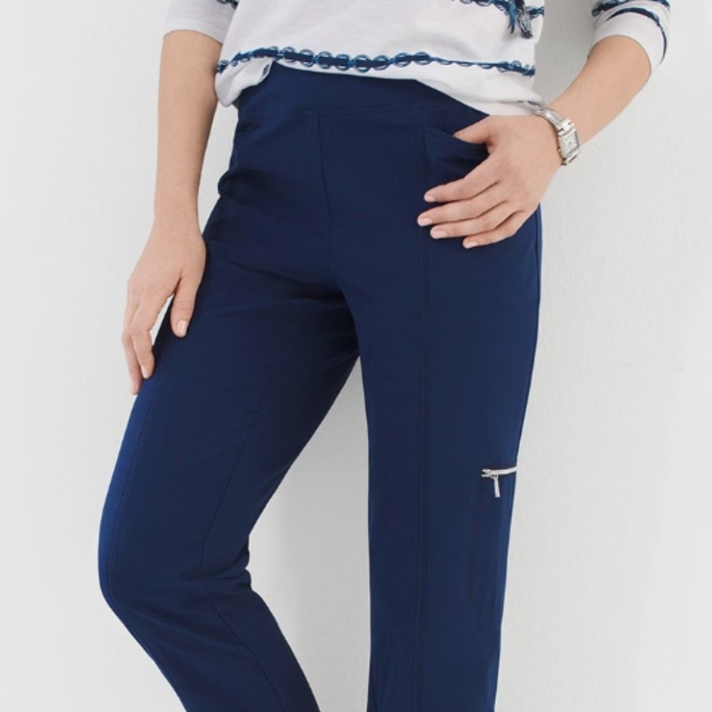 Zenergy By Chicos Women's Neema Zippered Side Pocket Cargo Pants Size 0/ US-4 - Picture 4 of 16